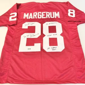 Ken Margerum Stanford Cardinal signed Custom jersey 4 Inscrips Beckett Witnessed