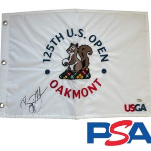 Bryson DeChambeau Signed 2025 125th US OPEN CHAMPIONSHIP Golf Flag OAKMONT PSA