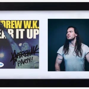 Andrew W.K. WK Signed Autograph Turn It Up CD Cover Framed Display Singer ACOA
