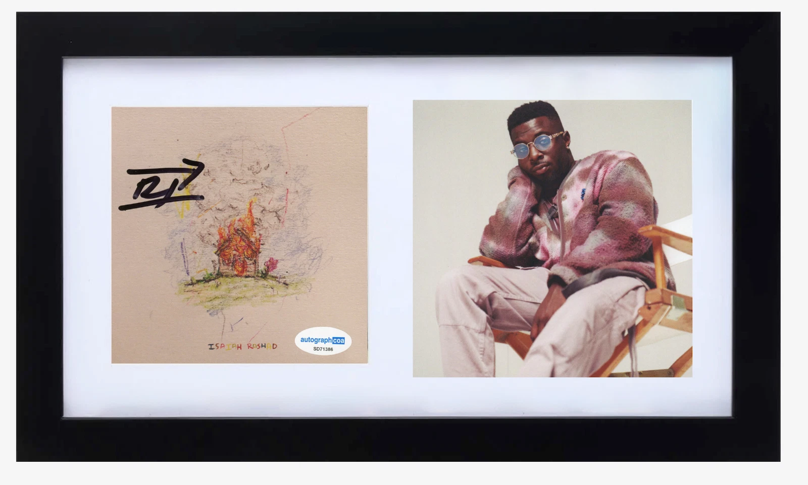 Isaiah Rashad Signed Autograph The House Is Burning CD Cover Framed TDE ...