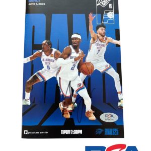 Shai Gilgeous-Alexander Signed 2025 NBA FINALS Debut Game 1 Program PSA AUTO OKC