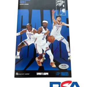 Pascal Siakam Signed 2025 NBA FINALS Game 1 Program Indiana Pacers #43 PSA AUTO