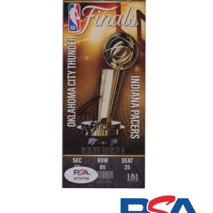Shai Gilgeous-Alexander Signed 2025 NBA FINALS Ticket Stub Acrylic PSA AUTO MVP