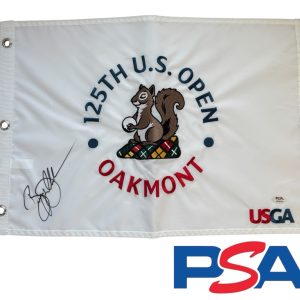 Bryson DeChambeau Signed 2025 125th US OPEN CHAMPIONSHIP Golf Flag OAKMONT PSA