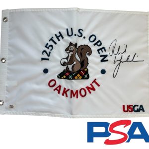 Phil Mickelson Signed 2025 125th US OPEN CHAMPIONSHIP Golf Flag OAKMONT PSA AUTO