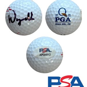 Wyndham Clark Signed 2025 PGA CHAMPIONSHIP Quail Hollow Golf Ball PSA/DNA AUTO