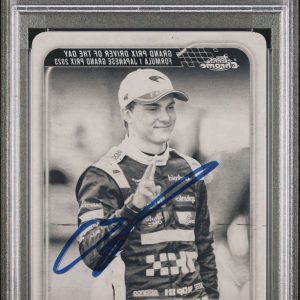 2024 Topps Chrome F1 #174 Oscar Piastri Black Printing Plate 1/1 PSA MINT 9 AUTO