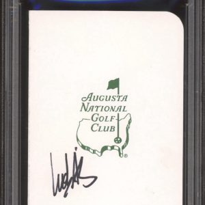 Ludvig Aberg Signed Masters Golf Scorecard PSA MINT 9 AUTO Augusta National Club