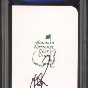 Justin Rose Signed Masters Golf Scorecard PSA GEM MINT 10 AUTO Augusta National