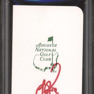 Justin Rose Signed Masters Golf Scorecard PSA GEM MINT 10 AUTO Augusta National