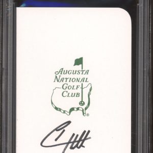 Tyrrell Hatton Signed Masters Scorecard PSA AUTO Augusta National Golf Club PGA