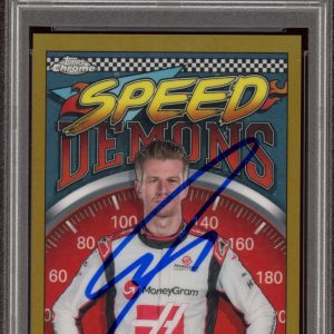 2023 Topps Chrome F1 Nico Hulkenberg Gold Speed Demons /50 PSA GEM MT 10 AUTO