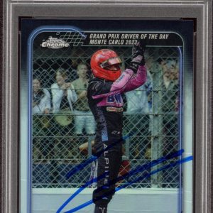 2024 Topps Chrome F1 #164 Esteban Ocon Signed Refractor Card PSA/DNA AUTO Alpine