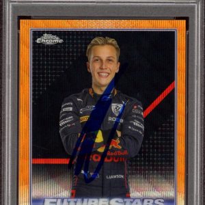 2022 Topps Chrome F1 #81 Liam Lawson Orange Wave Rookie /25 PSA GEM MT 10 AUTO
