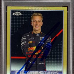 2022 Topps Chrome F1 #81 Liam Lawson Gold Refractor Rookie /50 PSA GEM 10 AUTO