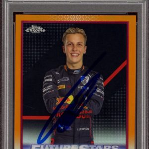 2022 Topps Chrome F1 #81 Liam Lawson Orange & Red Rookie Ref PSA GEM 10 AUTO RC