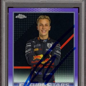 2022 Topps Chrome F1 #81 Liam Lawson Purple Ref Rookie /399 PSA GEM 10 AUTO RC