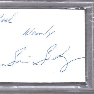 SONIA SOTOMAYOR HAND SIGNED CUT SIGNATURE      SIGNED TO MICHAEL     PSA SLABBED