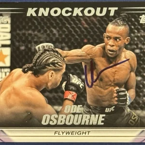 Ode Osbourne Signed 2024 Knockout UFC Rookie Card BAS Beckett COA
