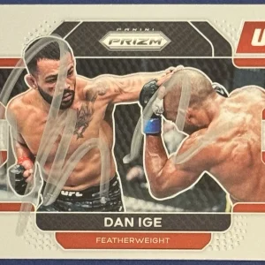 Dan Ige Signed 2022 Panini Prizm UFC Base Card BAS Beckett COA