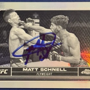 Matt Schnell Signed 2024 Topps Chrome Refractor UFC Base Card BAS Beckett COA