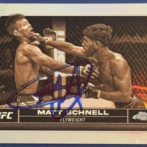 Matt Schnell Signed 2024 Topps Chrome Refractor UFC Base Card BAS Beckett COA