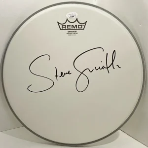 Steve Smith Signed Autographed Journey 12 Inch Drumhead Don’t Stop Believin JSA