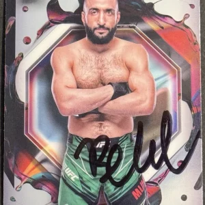 Belal Muhammad Signed 2024 Topps Finest Rare Base UFC Card BAS Beckett COA