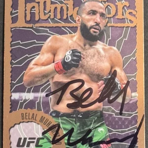 Belal Muhammad Signed 2024 Topps Finest Intimidators UFC Card BAS Beckett COA