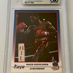 Roger Mayweather Boxing signed 1991 Kayo #144 Card autographed Beckett Slabbed