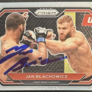 Jan Blachowicz Signed 2021 Panini Prizm Base UFC Card BAS Beckett