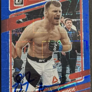 Stipe Miocic Signed 2022 Donruss Optic Blue Velocity Base UFC Card BAS Beckett
