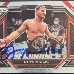 Stipe Miocic Signed 2023 Panini Prizm Dominance UFC Card BAS Beckett COA