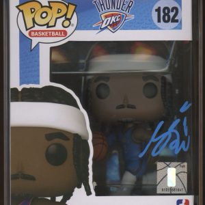 Shai Gilgeous-Alexander Signed NBA Funko Pop Auto #182 PSA ENCAPSULATED THUNDER