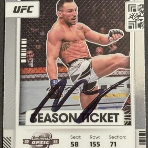 Michael Chandler Signed 2021 Chronicles Optic Rookie Base UFC Card Beckett