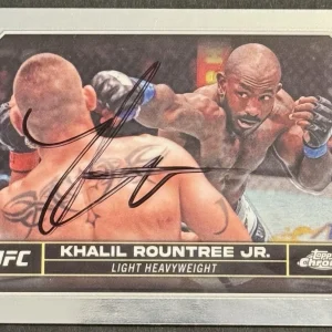 Khalil Rountree Jr Signed 2024 Topps Chrome Base UFC Card BAS Beckett COA