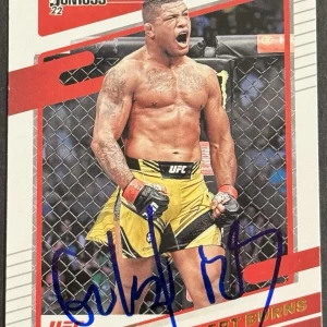 Gilbert Burns Signed 2022 Donruss UFC Base Card BAS Beckett COA
