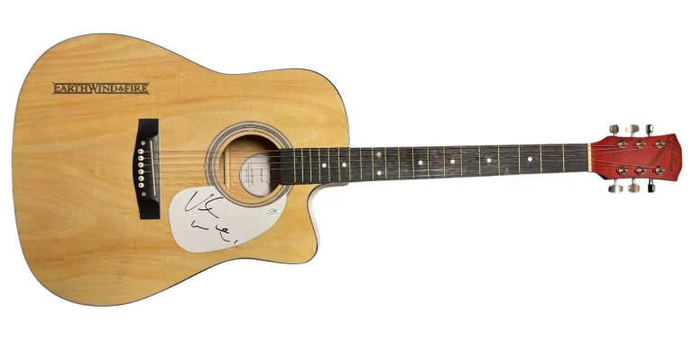 Verdine White EARTH, WIND & FIRE Signed Autograph Full Size Acoustic Guitar ACOA
