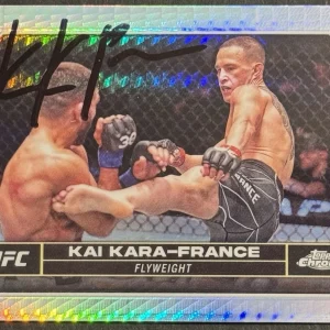 Kai Kara- France Signed 2024 Topps Chrome Refractor Base UFC Card BAS Beckett