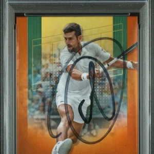 2024 Topps Chrome Tennis #1 Novak Djokovic Clay Court Ref Auto PSA GEM MINT 10