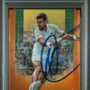 2024 Topps Chrome Tennis #1 Novak Djokovic Clay Court Ref Auto PSA GEM MINT 10