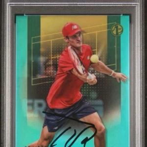 2024 Topps Chrome #69 Tommy Paul Signed 1st Aqua Refractor Auto /399 PSA 10/10