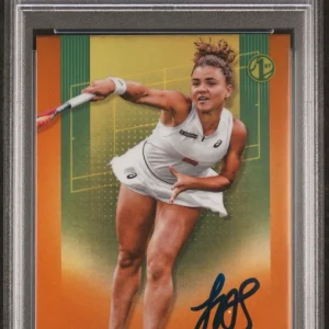 2024 Topps Chrome #192 Jasmine Paolini Clay Court Refractor Auto PSA 10/10 RC