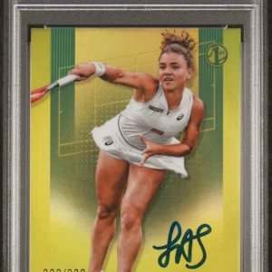 2024 Topps Chrome #192 Jasmine Paolini Lime Green Ref Auto /299 PSA GEM 10/10 RC