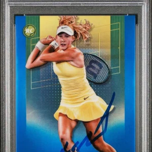 2024 Topps Chrome #81 Mirra Andreeva Blue Refractor Rookie Auto /250 PSA 10/10
