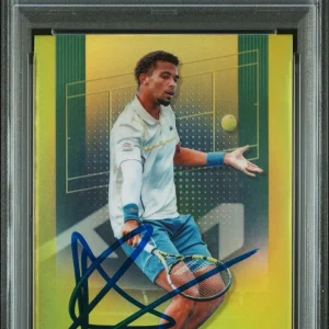 2024 Topps Chrome #38 Arthur Fils Signed Lime Green Ref Auto /299 PSA MINT 9