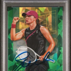 2024 Topps Chrome Tennis #10 Iga Swiatek Green Sapphire /125 AUTO PSA GEM 10/10