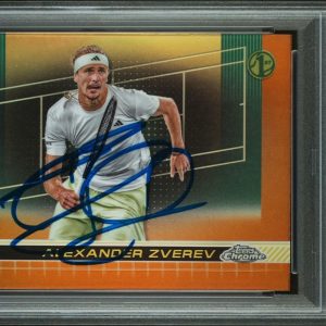 2024 Topps Chrome #74 Alexander Zverev 1st Clay Court Ref Auto /250 PSA MINT 9