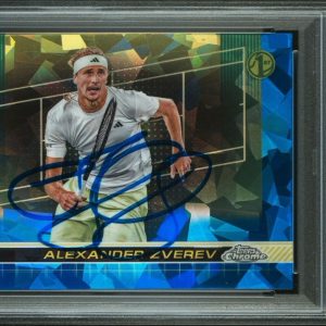 2024 Topps Chrome #74 Alexander Zverev Signed Sapphire Rookie Auto PSA MINT 9 RC