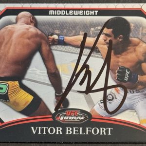 Vitor Belfort Signed 2011 Topps Finest UFC Base Card BAS Beckett On Card